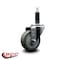 Service Caster 3.5'' Gray Poly Wheel Swivel 1'' Expanding Stem Caster SCC-EX20S3514-PPUB-1 - alternate 3